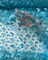Turquoise 3D Butterfly Nylon Tulle Fabric by the Yard, 63" Wide Soft Stretch Mesh Fabric for Veils, Wedding Dresses, Decor & Sewing